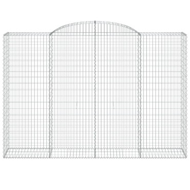 vidaXL Συρματοκιβώτια Τοξωτά 3 τεμ. 300x50x200/220 εκ. Γαλβαν. Ατσάλι