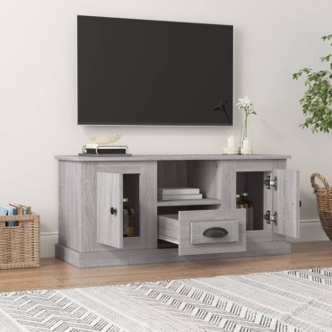 vidaXL Έπιπλο Τηλεόρασης Γκρι Sonoma 100x35,5x45cm Επεξ. Ξύλο