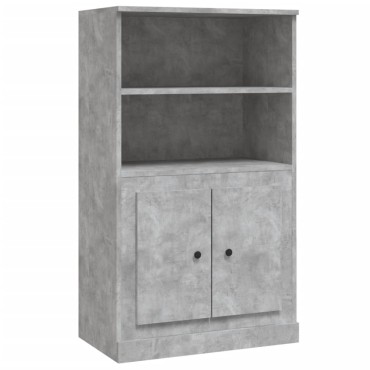 vidaXL Ντουλάπι Γκρι Σκυροδέματος 60x35,5x103,5cm Επεξεργασμένο Ξύλο 1 τεμ.