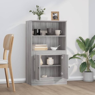 vidaXL Ντουλάπι Γκρι Sonoma 60x35,5x103,5cm από Επεξεργασμένο Ξύλο 1 τεμ.