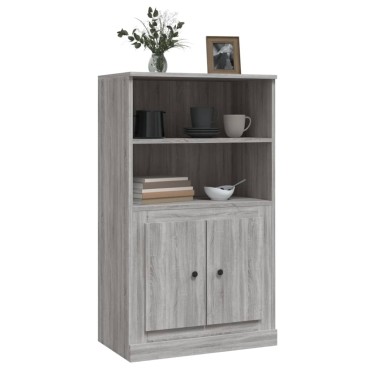 vidaXL Ντουλάπι Γκρι Sonoma 60x35,5x103,5cm από Επεξεργασμένο Ξύλο 1 τεμ.