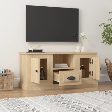 vidaXL Έπιπλο Τηλεόρασης Sonoma Δρυς 100x35,5x45cm Επεξ. Ξύλο