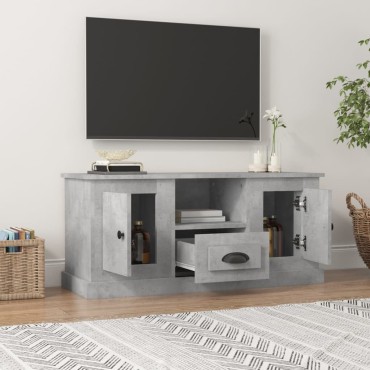 vidaXL Έπιπλο Τηλεόρασης Γκρι Σκυρ. 100x35,5x45cm Επεξ. Ξύλο