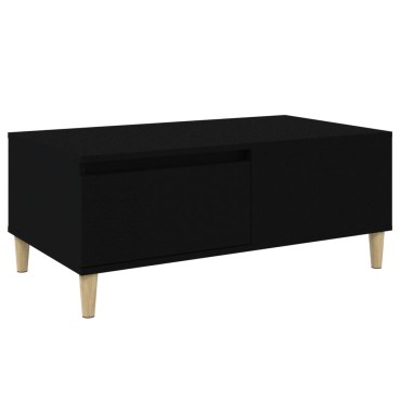 vidaXL Τραπεζάκι Σαλονιού Μαύρο 90x50x36,5cm Επεξεργασμ. Ξύλο 1 τεμ.