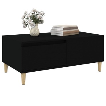 vidaXL Τραπεζάκι Σαλονιού Μαύρο 90x50x36,5cm Επεξεργασμ. Ξύλο 1 τεμ.