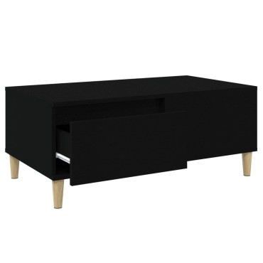vidaXL Τραπεζάκι Σαλονιού Μαύρο 90x50x36,5cm Επεξεργασμ. Ξύλο 1 τεμ.