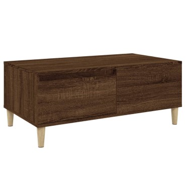 vidaXL Τραπεζάκι Σαλονιού Καφέ Δρυς 90x50x36,5cm Επεξεργασμ. Ξύλο 1 τεμ.