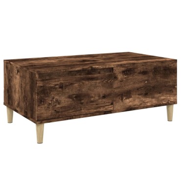 vidaXL Τραπεζάκι Σαλονιού Καπνιστή Δρυς 90x50x36,5cm Επεξεργ. Ξύλο 1 τεμ.