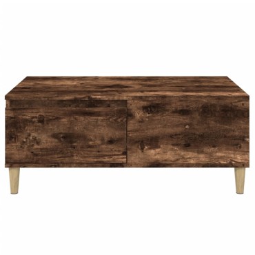 vidaXL Τραπεζάκι Σαλονιού Καπνιστή Δρυς 90x50x36,5cm Επεξεργ. Ξύλο 1 τεμ.