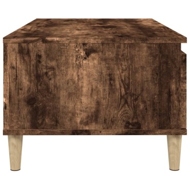 vidaXL Τραπεζάκι Σαλονιού Καπνιστή Δρυς 90x50x36,5cm Επεξεργ. Ξύλο 1 τεμ.