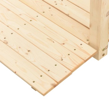 vidaXL Γέφυρα Κήπου με Αλυσίδες 150x67x56 εκ. Μασίφ Ξύλο Ερυθρελάτης