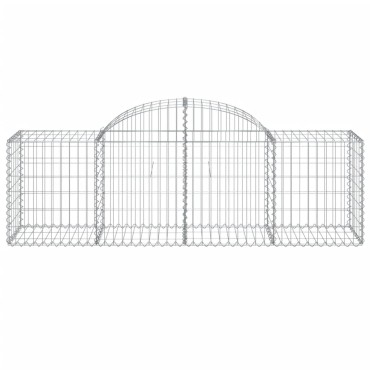 vidaXL Συρματοκιβώτια Τοξωτά 18 τεμ. 200x50x60/80 εκ. Γαλβαν. Ατσάλι