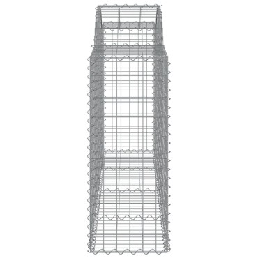 vidaXL Συρματοκιβώτια Τοξωτά 7 τεμ. 200x50x100/120 εκ. Γαλβαν. Ατσάλι