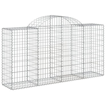 vidaXL Συρματοκιβώτια Τοξωτά 40 τεμ. 200x50x100/120 εκ. Γαλβαν. Ατσάλι