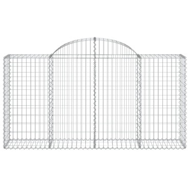 vidaXL Συρματοκιβώτια Τοξωτά 40 τεμ. 200x50x100/120 εκ. Γαλβαν. Ατσάλι