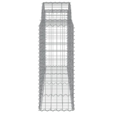 vidaXL Συρματοκιβώτια Τοξωτά 11 τεμ. 200x50x100/120 εκ. Γαλβαν. Ατσάλι