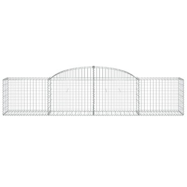 vidaXL Συρματοκιβώτια Τοξωτά 2 τεμ. 300x50x60/80 εκ. Γαλβαν. Ατσάλι