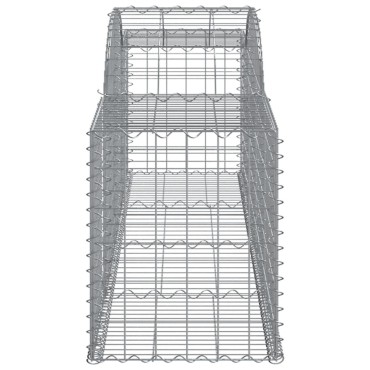 vidaXL Συρματοκιβώτια Τοξωτά 2 τεμ. 300x50x60/80 εκ. Γαλβαν. Ατσάλι