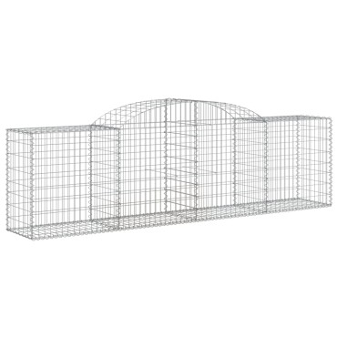 vidaXL Συρματοκιβώτια Τοξωτά 3 τεμ. 300x50x80/100 εκ. Γαλβαν. Ατσάλι