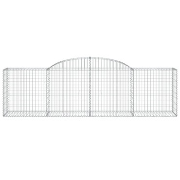 vidaXL Συρματοκιβώτια Τοξωτά 3 τεμ. 300x50x80/100 εκ. Γαλβαν. Ατσάλι