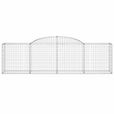 vidaXL Συρματοκιβώτια Τοξωτά 2 τεμ. 300x50x80/100 εκ. Γαλβαν. Ατσάλι
