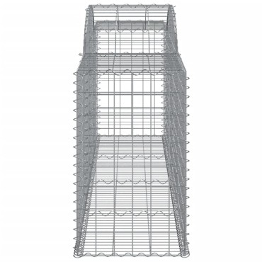 vidaXL Συρματοκιβώτια Τοξωτά 2 τεμ. 300x50x80/100 εκ. Γαλβαν. Ατσάλι