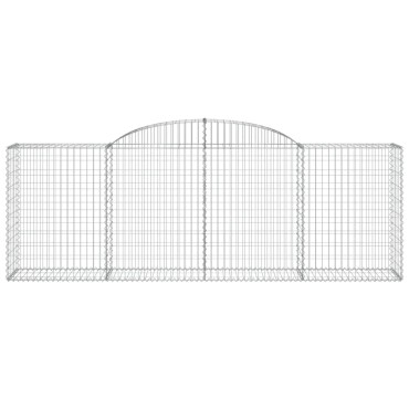 vidaXL Συρματοκιβώτια Τοξωτά 25 τεμ. 300x50x100/120 εκ. Γαλβαν. Ατσάλι