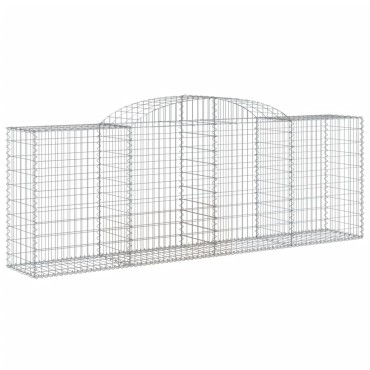 vidaXL Συρματοκιβώτια Τοξωτά 6 τεμ. 300x50x100/120 εκ. Γαλβαν. Ατσάλι