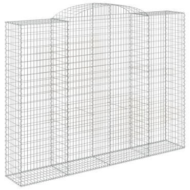 vidaXL Συρματοκιβώτια Τοξωτά 3 τεμ. 300x50x220/240 εκ. Γαλβαν. Ατσάλι