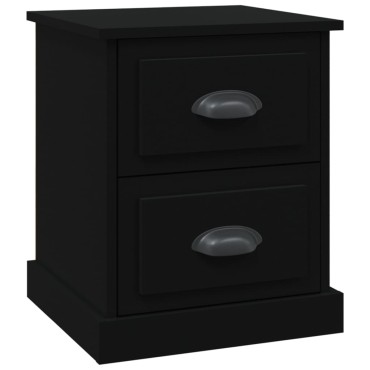 vidaXL Κομοδίνο Μαύρο 39x39x47,5cm από Επεξεργασμένο Ξύλο 1 τεμ.