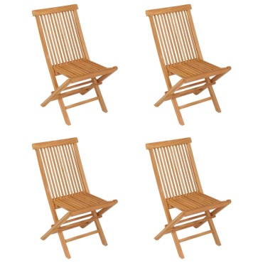 vidaXL Σετ Τραπεζαρίας Κήπου 5 τεμ. από Μασίφ Ξύλο Teak 85x76cm