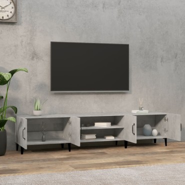 vidaXL Έπιπλο Τηλεόρασης Γκρι Σκυρ. 180x31,5x40cm Επεξ. Ξύλο