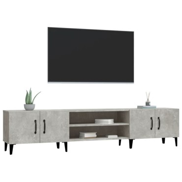 vidaXL Έπιπλο Τηλεόρασης Γκρι Σκυρ. 180x31,5x40cm Επεξ. Ξύλο