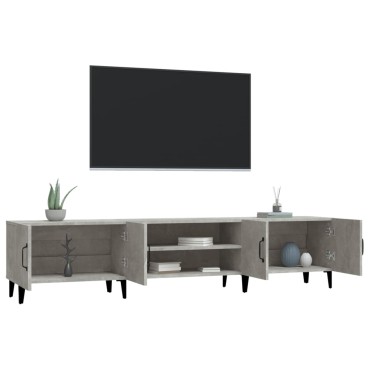 vidaXL Έπιπλο Τηλεόρασης Γκρι Σκυρ. 180x31,5x40cm Επεξ. Ξύλο