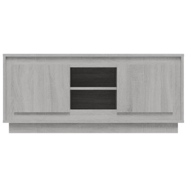 vidaXL Έπιπλο Τηλεόρασης Γκρι Sonoma 102x35x45cm από Επεξεργ. Ξύλο