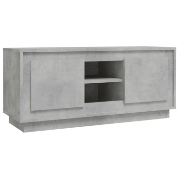 vidaXL Έπιπλο Τηλεόρασης Γκρι Σκυροδέματος 102x35x45cm Επεξεργ. Ξύλο