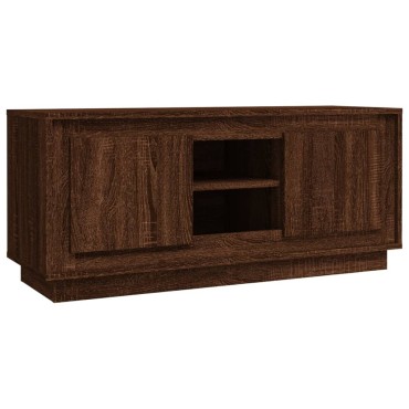 vidaXL Έπιπλο Τηλεόρασης Καφέ Δρυς 102x35x45cm από Επεξεργ. Ξύλο