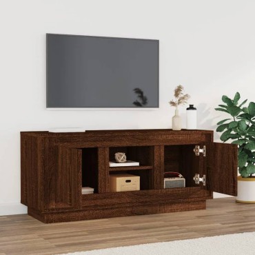vidaXL Έπιπλο Τηλεόρασης Καφέ Δρυς 102x35x45cm από Επεξεργ. Ξύλο