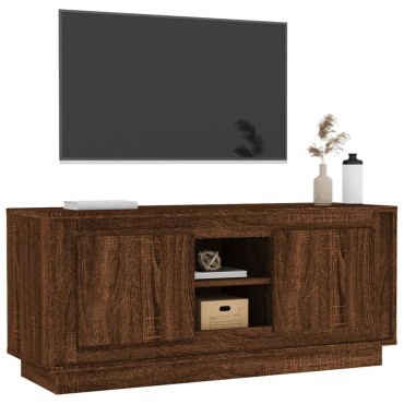 vidaXL Έπιπλο Τηλεόρασης Καφέ Δρυς 102x35x45cm από Επεξεργ. Ξύλο