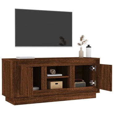 vidaXL Έπιπλο Τηλεόρασης Καφέ Δρυς 102x35x45cm από Επεξεργ. Ξύλο