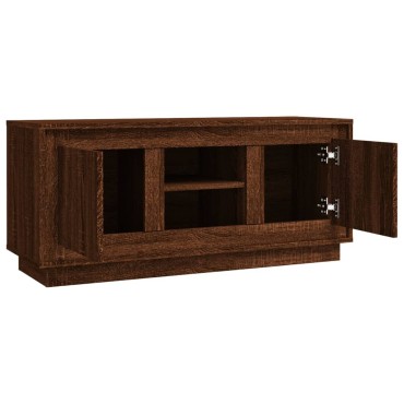 vidaXL Έπιπλο Τηλεόρασης Καφέ Δρυς 102x35x45cm από Επεξεργ. Ξύλο