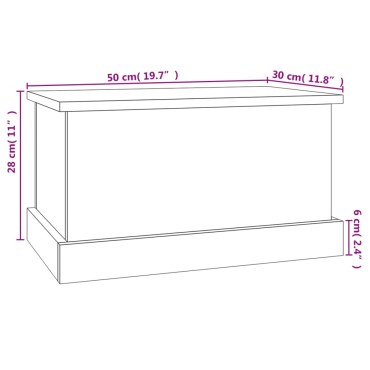 vidaXL Κουτί Αποθήκευσης Sonoma Δρυς 50x30x28cm Επεξεργασμένο Ξύλο 1 τεμ.