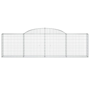 vidaXL Συρματοκιβώτια Τοξωτά 2 τεμ. 300x30x80/100 εκ. Γαλβαν. Ατσάλι