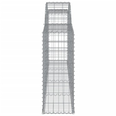 vidaXL Συρματοκιβώτια Τοξωτά 2 τεμ. 300x30x80/100 εκ. Γαλβαν. Ατσάλι