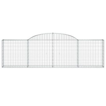 vidaXL Συρματοκιβώτια Τοξωτά 17 τεμ. 300x30x80/100 εκ. Γαλβαν. Ατσάλι