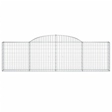 vidaXL Συρματοκιβώτια Τοξωτά 12 τεμ. 300x30x80/100 εκ. Γαλβαν. Ατσάλι