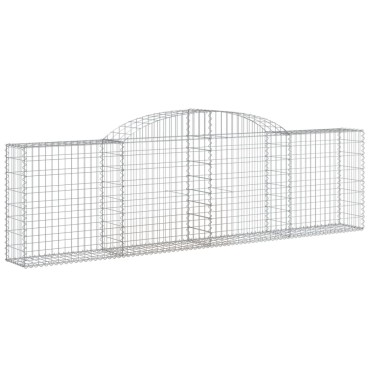 vidaXL Συρματοκιβώτια Τοξωτά 13 τεμ. 300x30x80/100 εκ. Γαλβαν. Ατσάλι