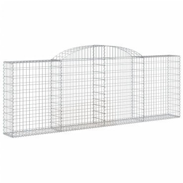 vidaXL Συρματοκιβώτια Τοξωτά 2 τεμ. 300x30x100/120 εκ. Γαλβαν. Ατσάλι