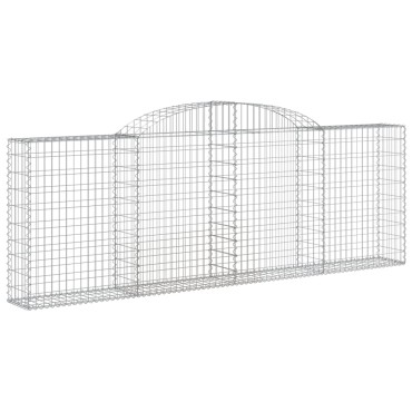 vidaXL Συρματοκιβώτια Τοξωτά 17 τεμ. 300x30x100/120 εκ. Γαλβαν. Ατσάλι