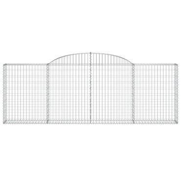 vidaXL Συρματοκιβώτια Τοξωτά 17 τεμ. 300x30x100/120 εκ. Γαλβαν. Ατσάλι